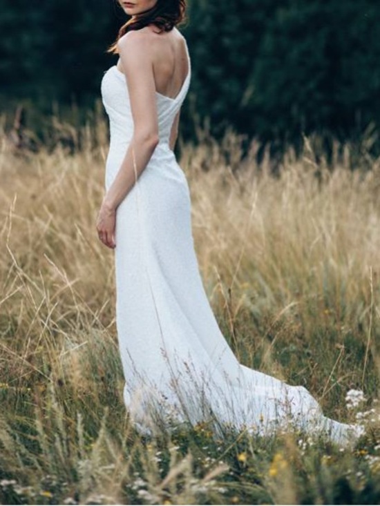 Val Stefani Dresses & Skirts - Elegant One-Shoulder White Evening Dress